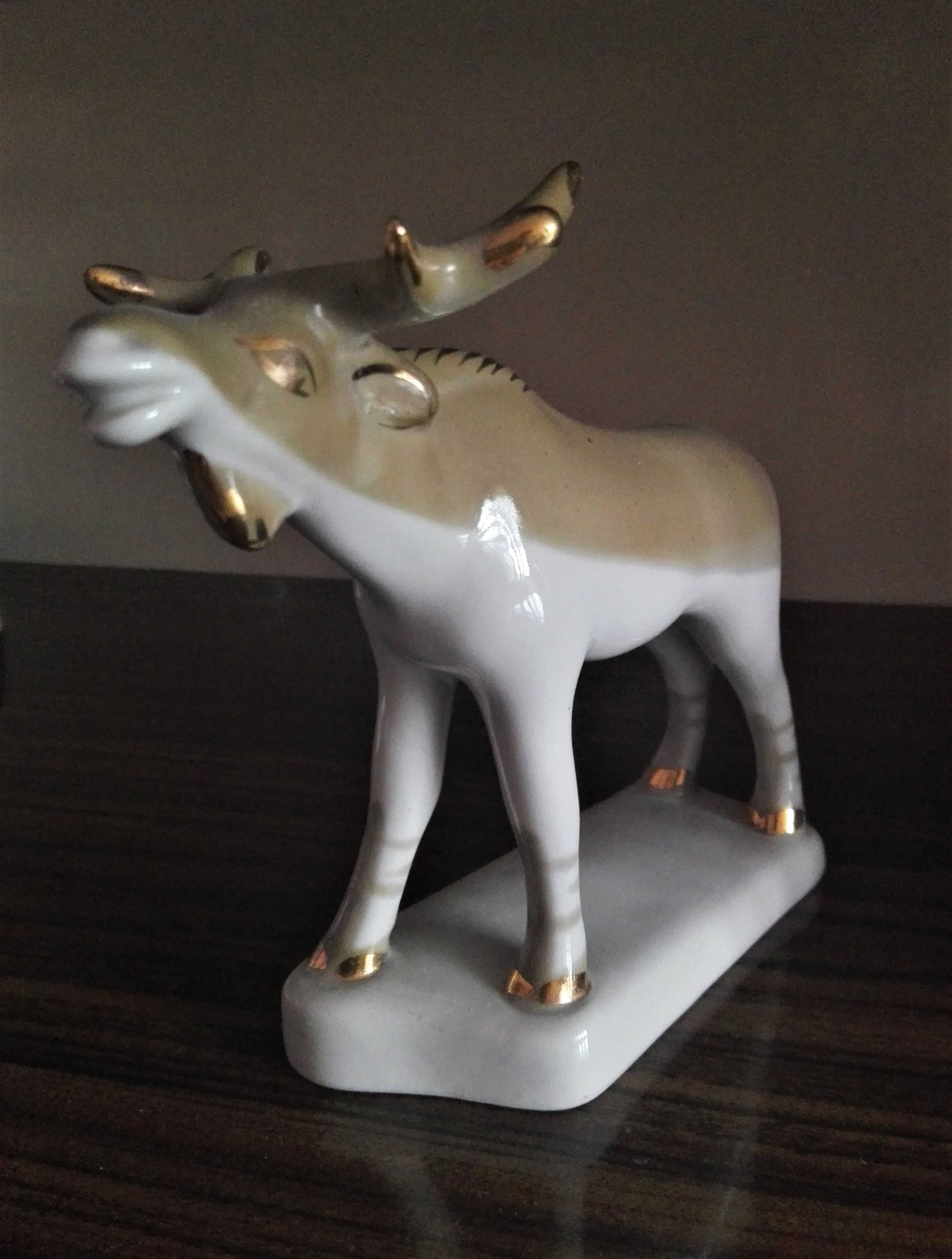 porcelanowy łoś prl