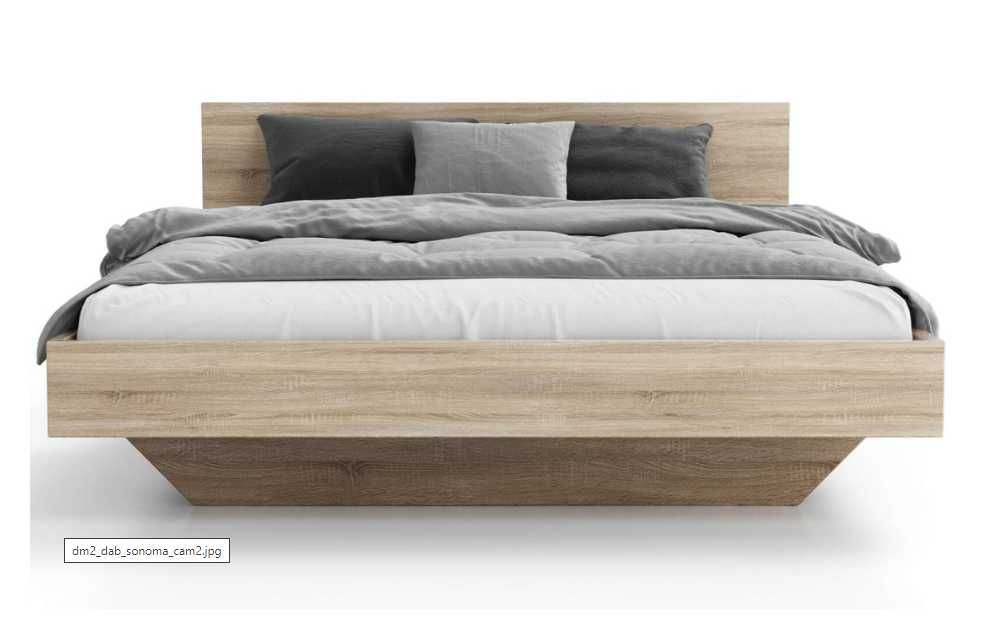 Łóżko lewitujące 160x200 dąb sonoma DM2 z płyty meblowej