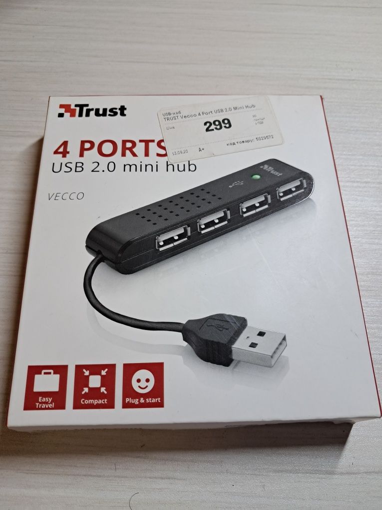 USB hub Trust vecco 4 порта 2.0