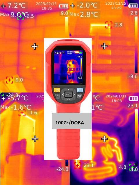Wynajem Kamera Termowizyjna – pomiar ciepła, prądów,izolacji budynków