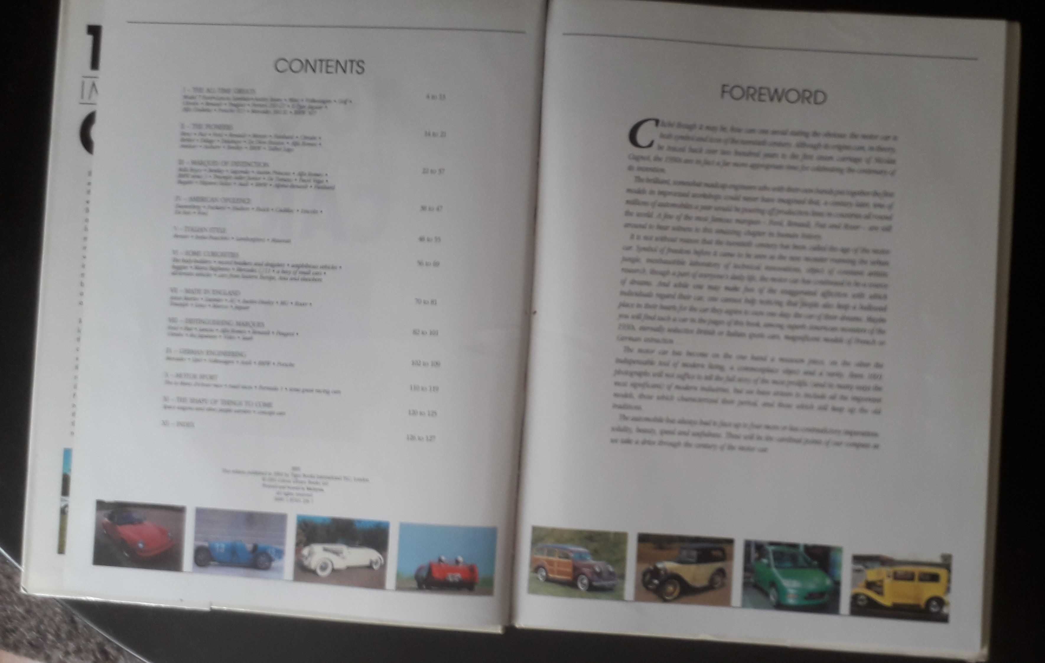 Automóveis - Livros grandes muitas imagens, em inglês sobre automóveis