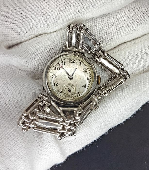 Zegarek Art Deco Swiss Made Srebro