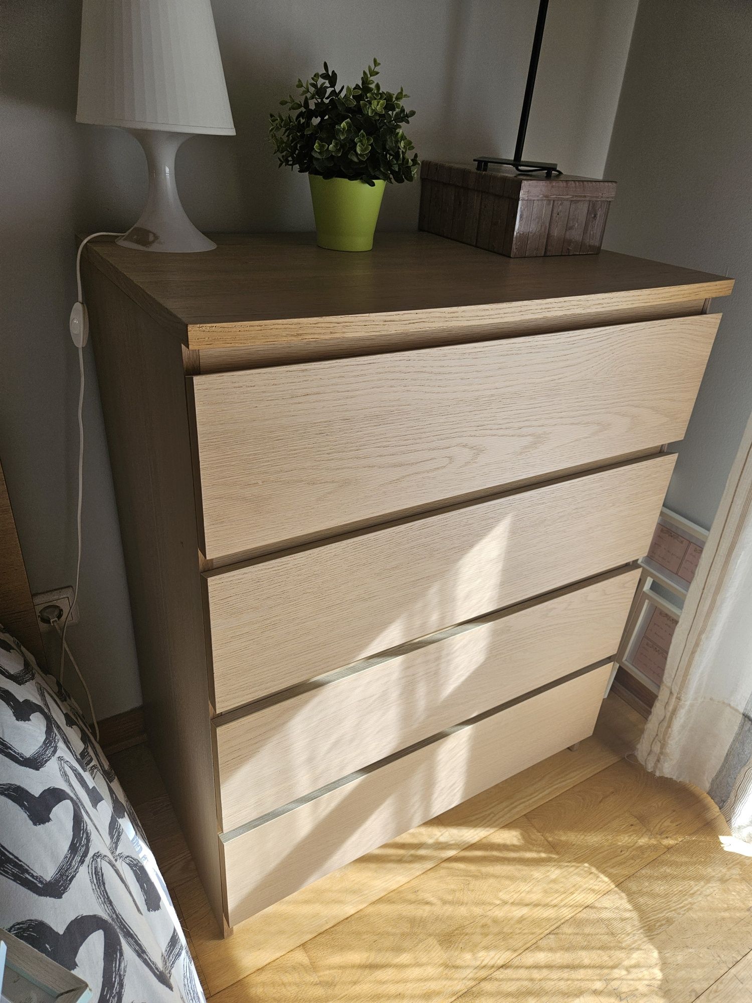 Comoda malm carvalho velatura branca