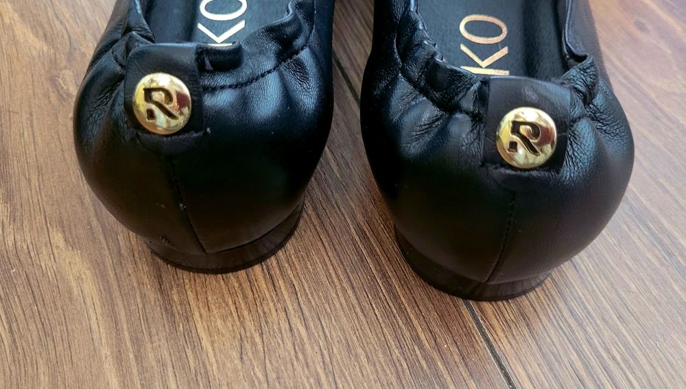 Baleriny Skórzane Damskie Ryłko