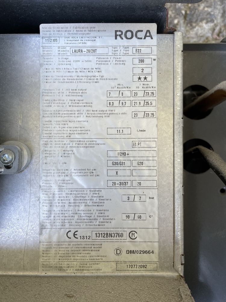 Caldeira a gás e radiadores em aluminio (41 elementos)