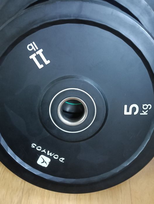 Discos Olímpicos + Barra Olímpica + Suporte