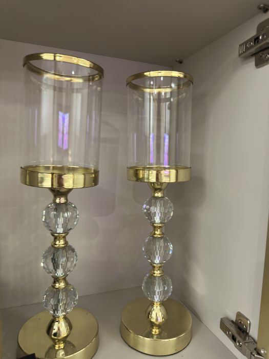 Підсвічники, декор для дому, хрусталь, вишукані підвічники