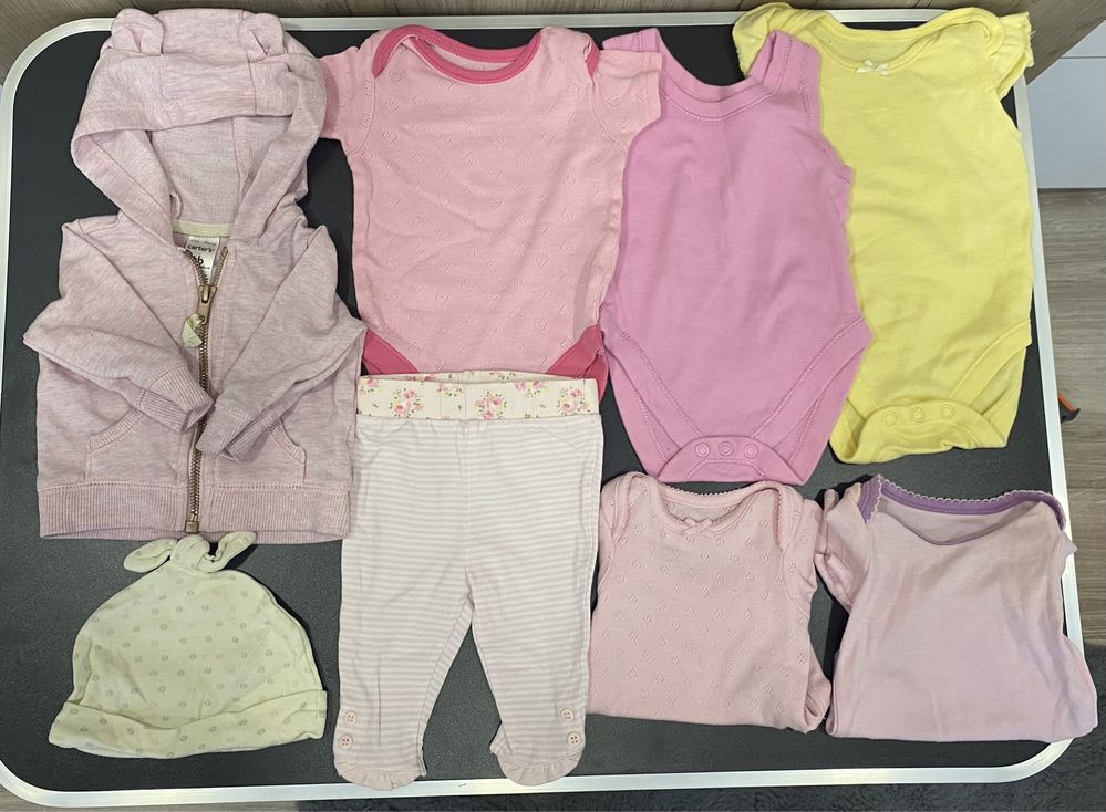 Zestaw paka ubranek niemowlęcych dla dziewczynki 0-3 miesiące cz 1