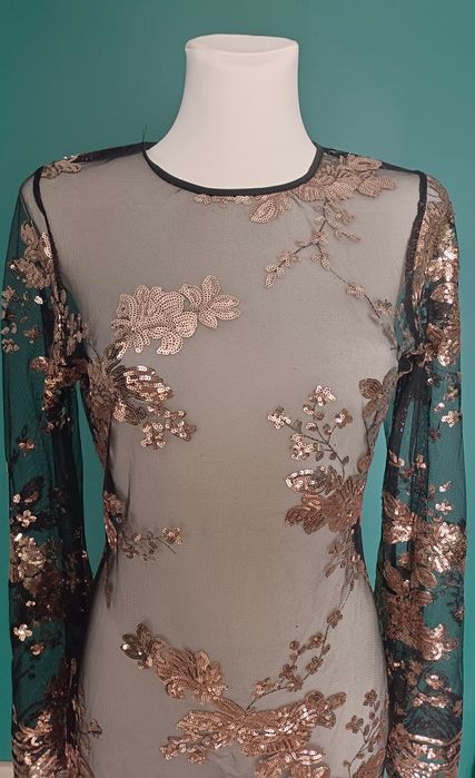 Sukienka tunika zdobiona cekiny Sylwester