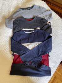 Bluzeczki, koszulki długi rękaw dla chłopca 128 cm - cena za 3 szt.