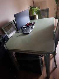 Sprzedam solidny stół 160x90 cm z dostawką 40 cm+ 6 krzeseł