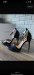 Sandaly na obcasie - skórzane - Nine West - 38 - nowe z metka