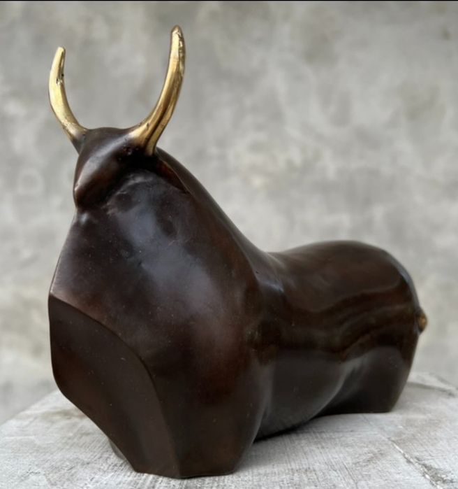 Rzeźba, figurka z brązu, bizon, 2.5 kg