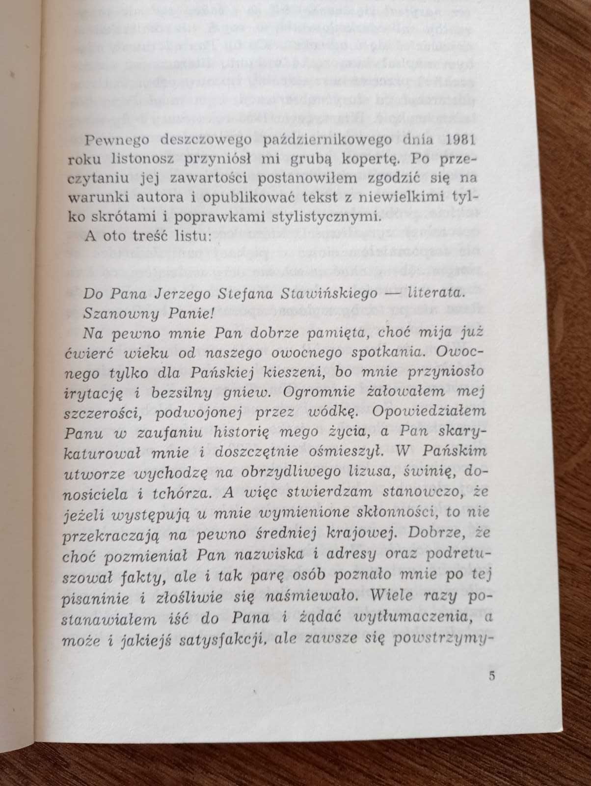 " Smutnych losów Jana Piszczyka siąg dalszy" J.S.Stawiński