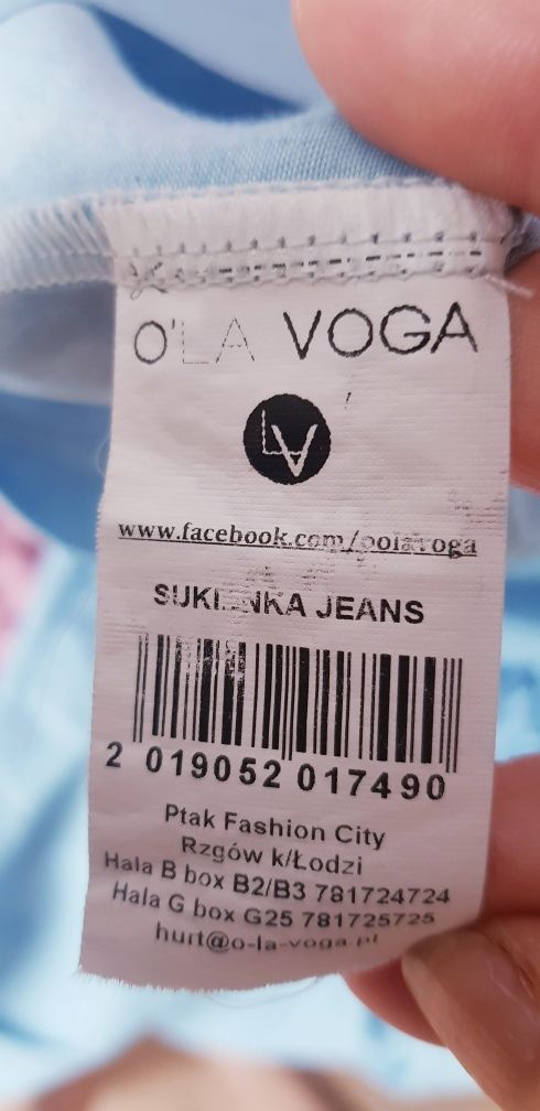 Sukienka jeansowa O'la Voga