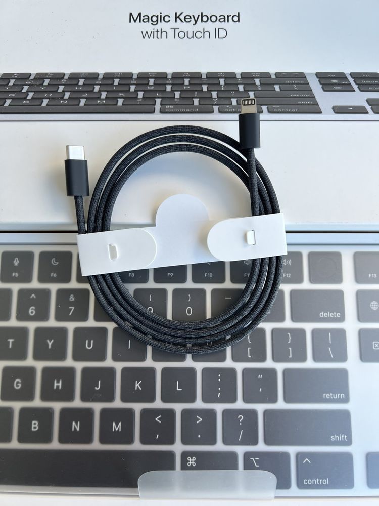 Apple lightning type-C кабель оригінал в тканевій оплітці зарядний