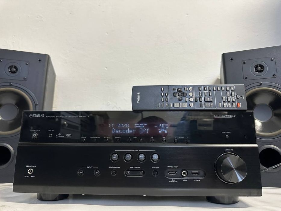 7.2 Amplituner Yamaha RX-V677, HDMI, Wi-Fi i LAN, 4K, 7*150Watt, AirPl