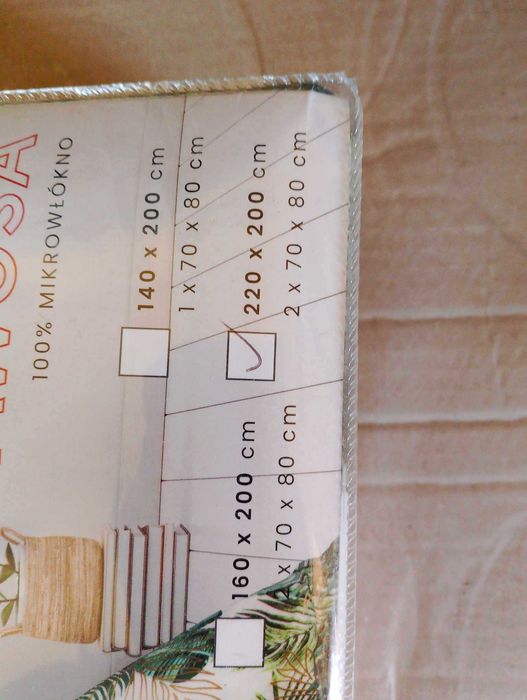 Pościel Dawosa 220 x 200 , wzor w palmy , odcienie zieleni