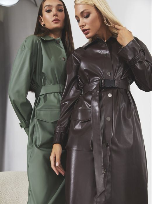 Сукня міді Vovk з еко шкіри