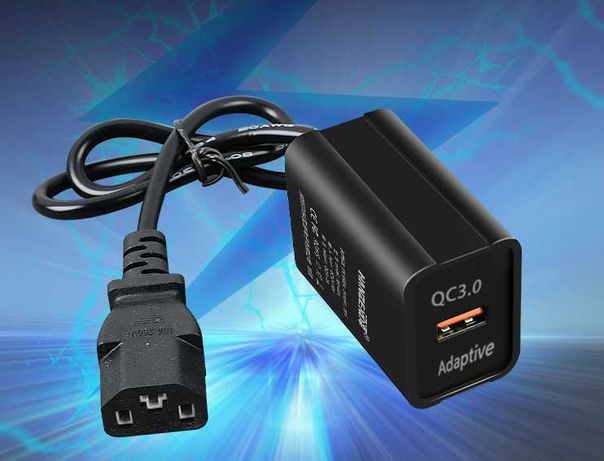 Универсальная USB QC 3 зарядка от АКБ 35 - 150 вольт.