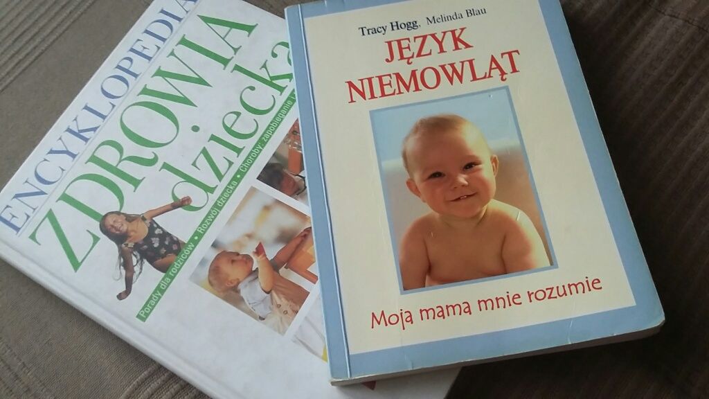 Książki "Język niemowląt" i "Encyklopedia zdrowia dziecka"