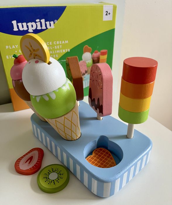 НОВИНКА! Деревʼяний набір піца,торт,морозиво lupilu