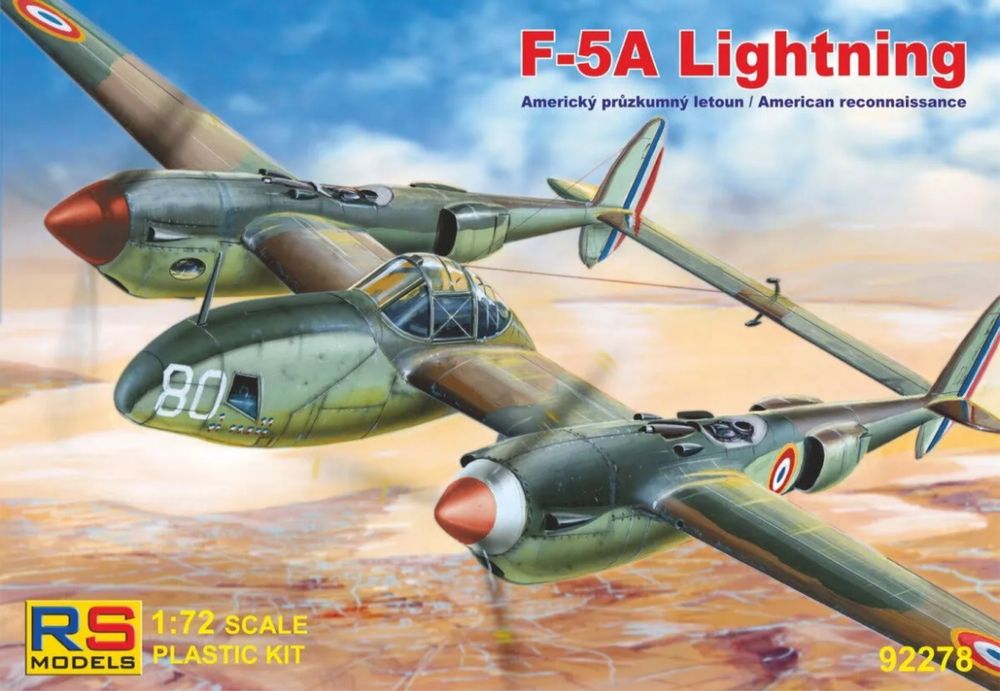 RS MODELS 92278 samolot F-5A LIGHTNING model 1/72