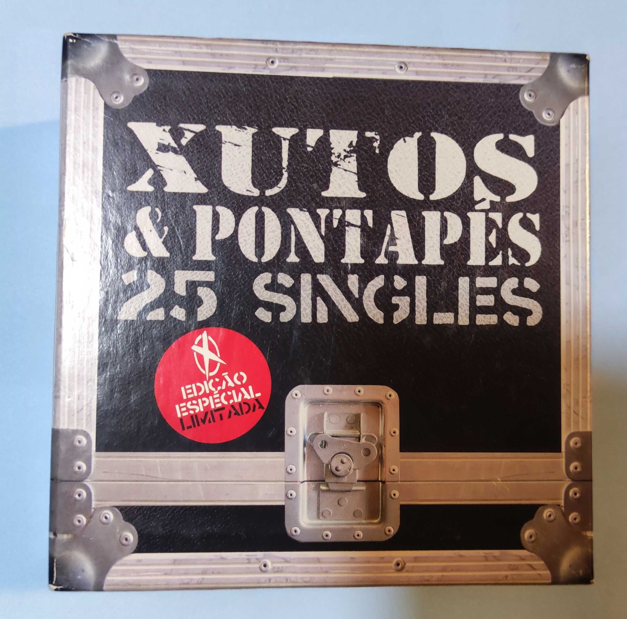 Caixa com 25 singles em CD dos XUTOS & PONTAPÉS