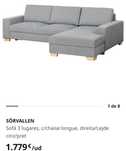 Sofa 3 lugares c/chaise lounge