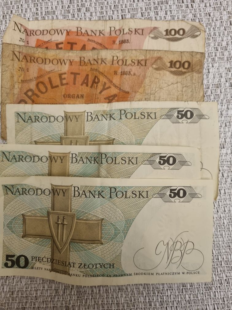 Stare banknoty 100 zl I 50 zl