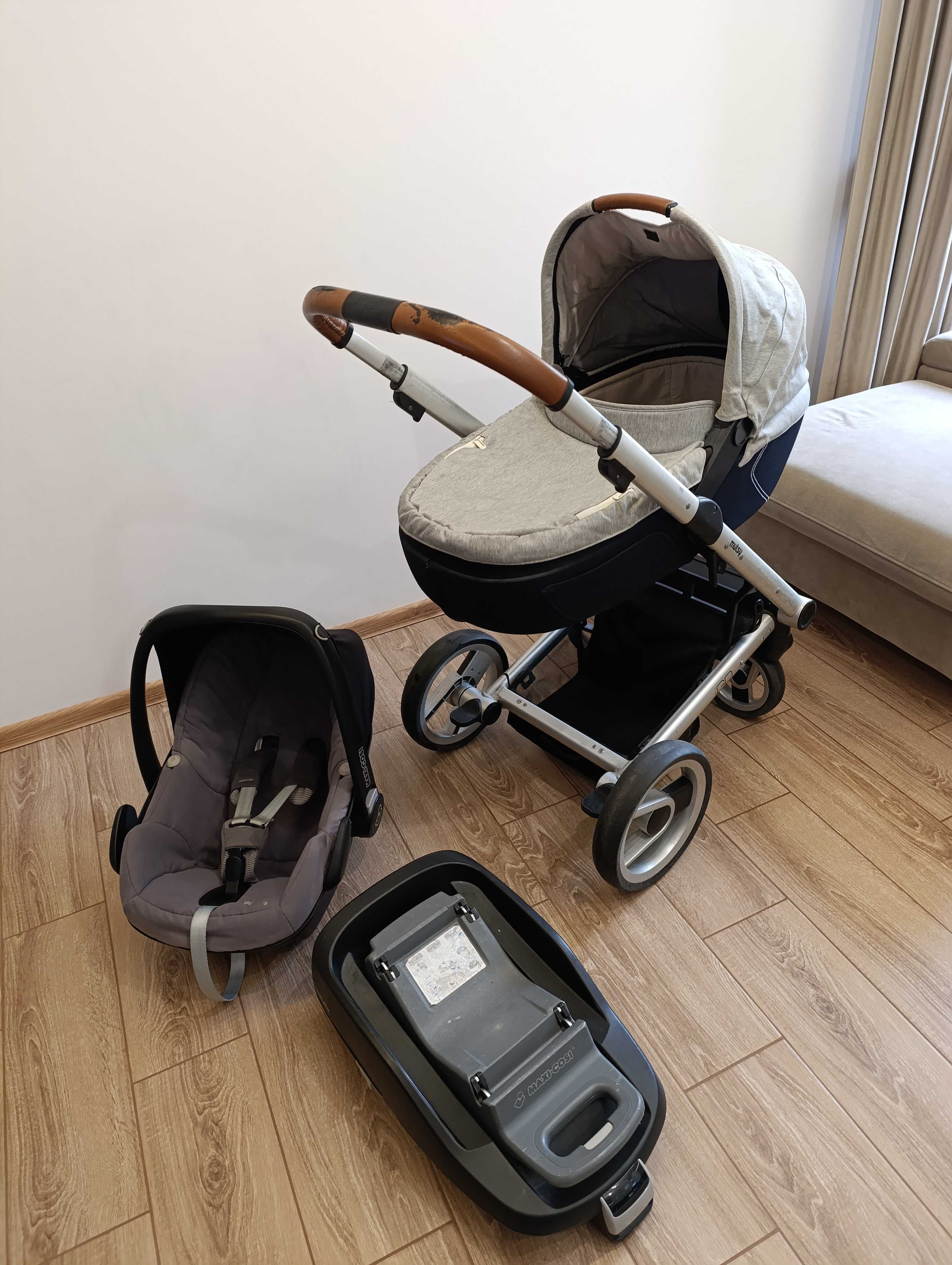 Wózek Mutsy Igo 3w1 + baza ISOFIX 4w1