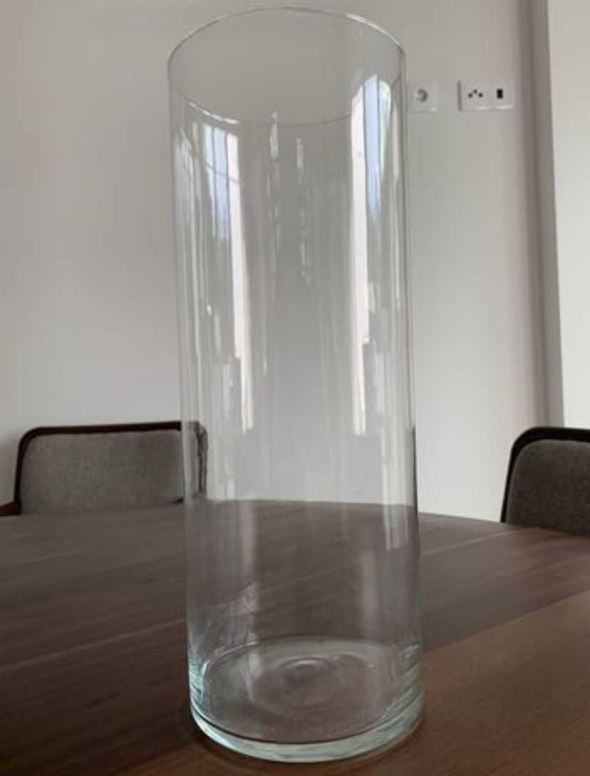 Vaso Cilindrico Vidro 40cm - Perfeitas Condições