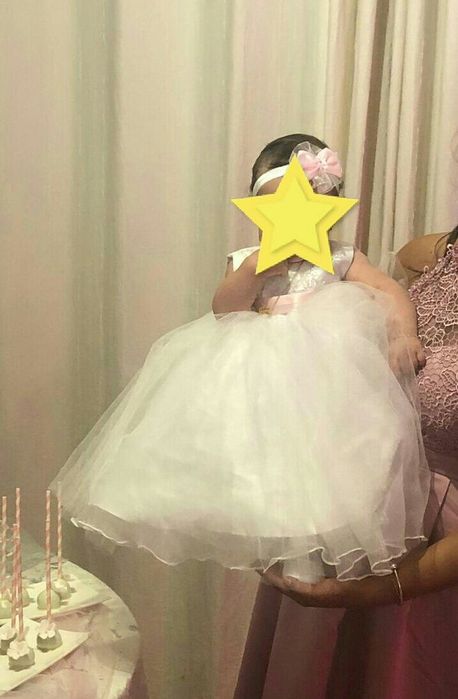 Vestido batismo 9-12 meses