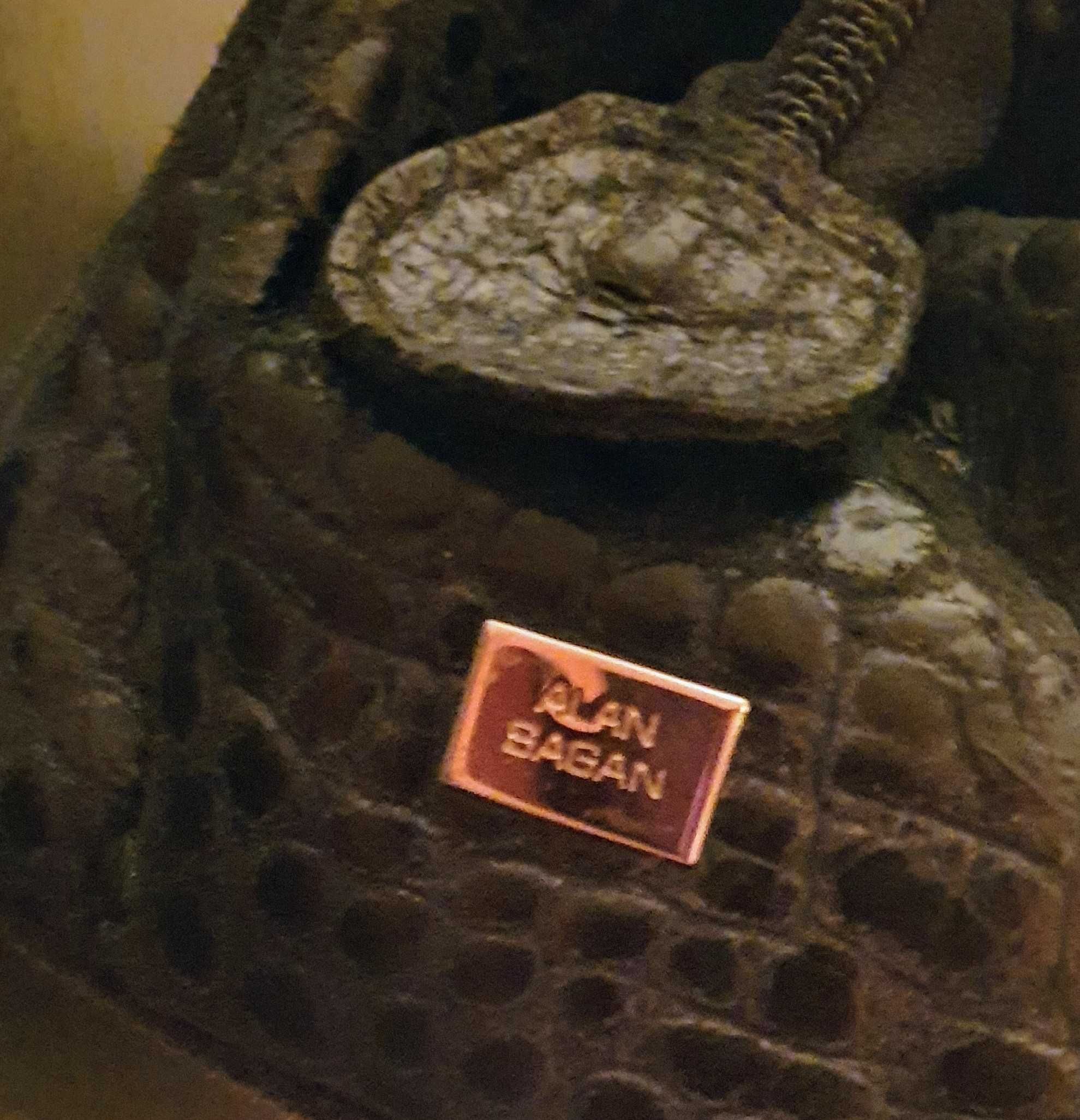 Bardzo piękna i elegancka torebka Alan Sagan skóra krokodyl