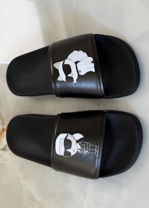 Klapki czarne Karl Lagerfeld. Rozm. 38