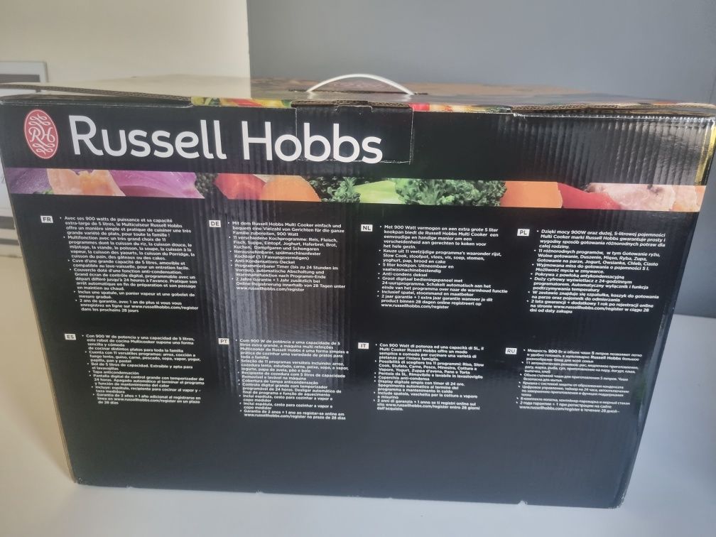 Multicooker RUSSELL HOBBS, nowy.
Nowy, na gwarancji