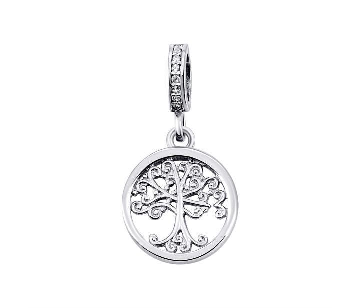Срібна намистина шарм Сімейне дерево