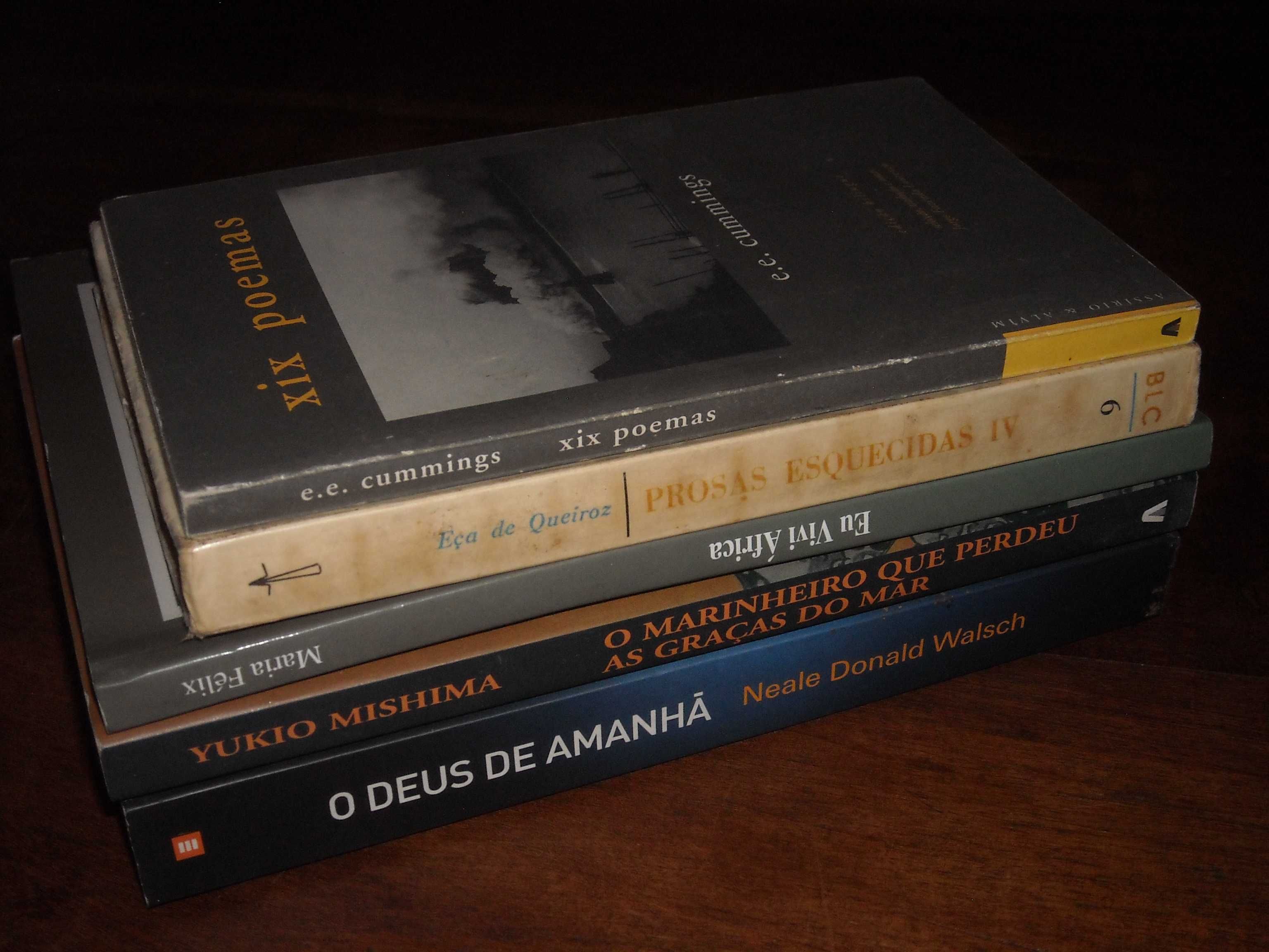 Livros diversos Felix, Cummings, Eça Queiroz, Walsch, Mishima