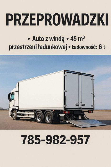 Przeprowadzki / transport mebli / transport urządzeń lwówek śląski
