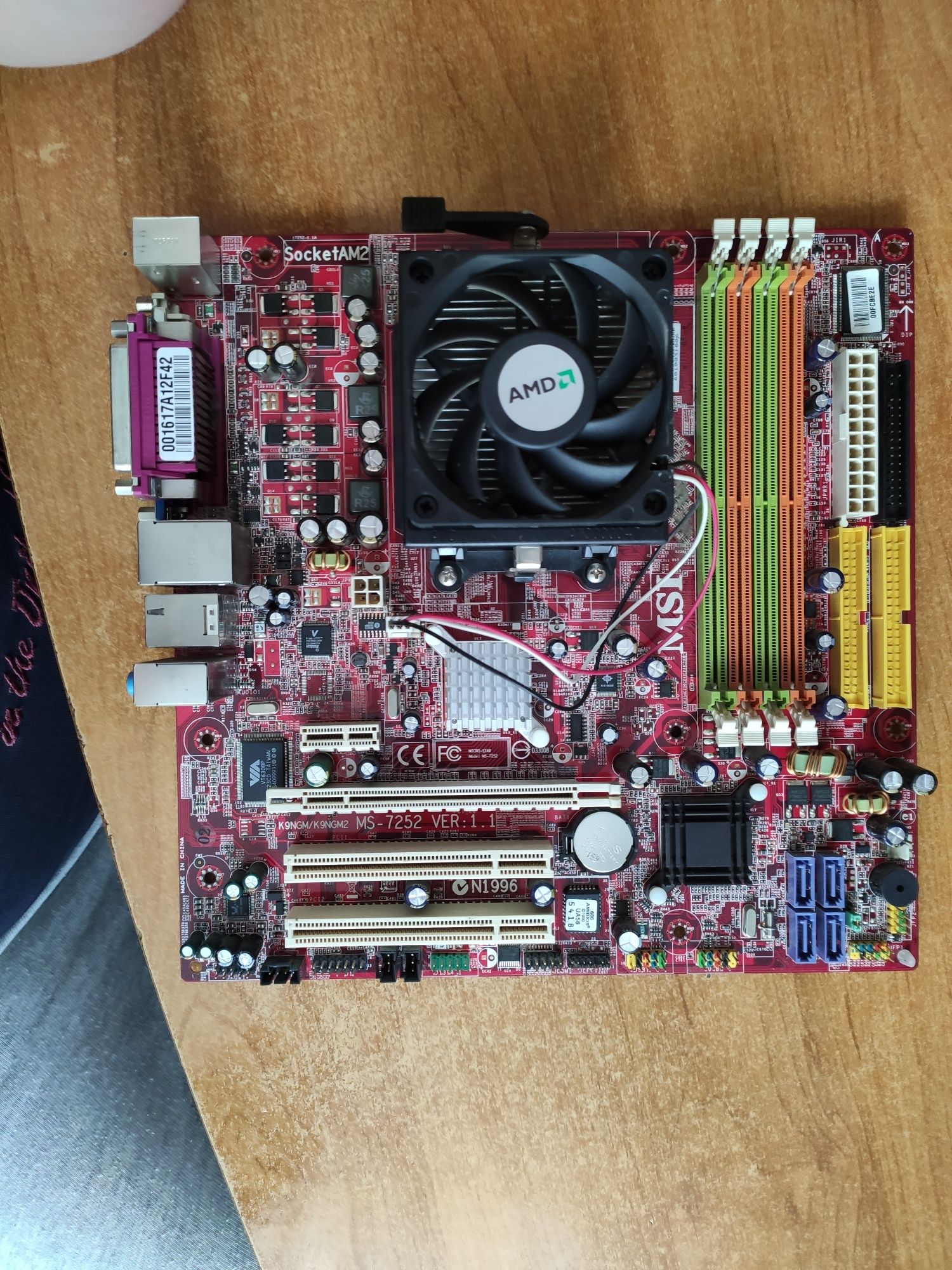Płyta główma MSI k9ngm2 MS-7252 + procesor + RAM, Socket AM2