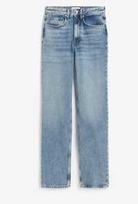 Jeansy H&M Straight High Jeans r. 36 niebieski denim. Proste wys. stan