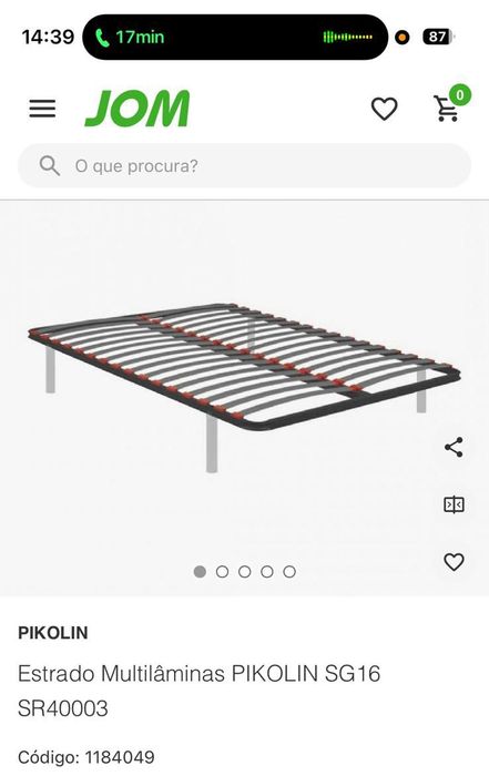 Estrado Ripas para sommier ou cama.
