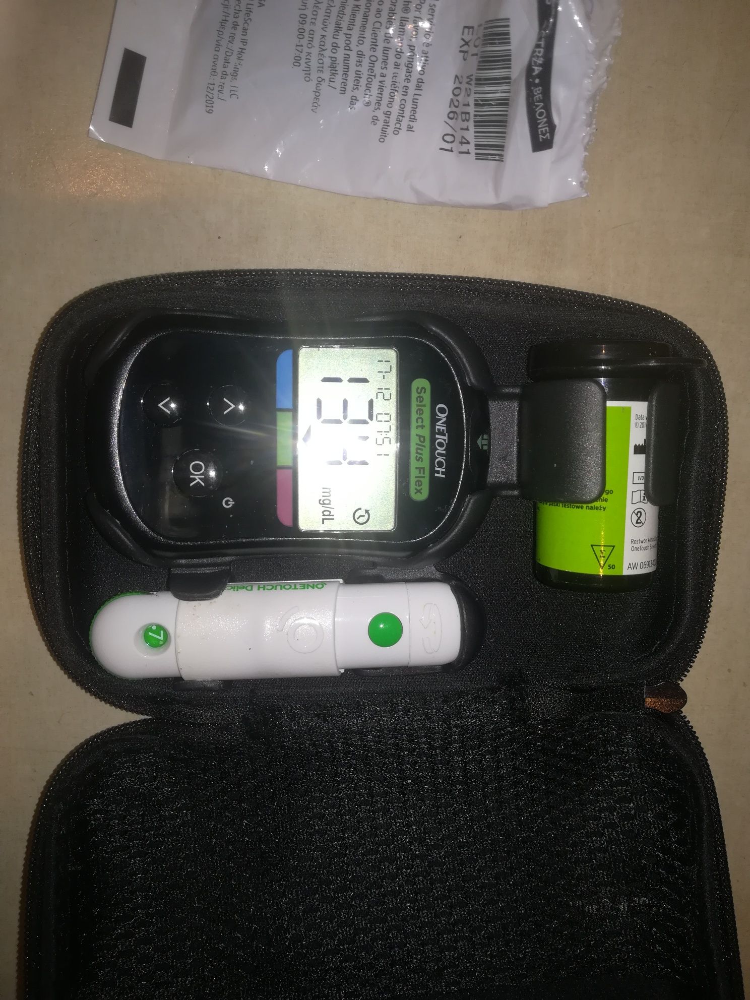 Glukometr One Touch Select Plus Flex z Bluetooth stan bdb.