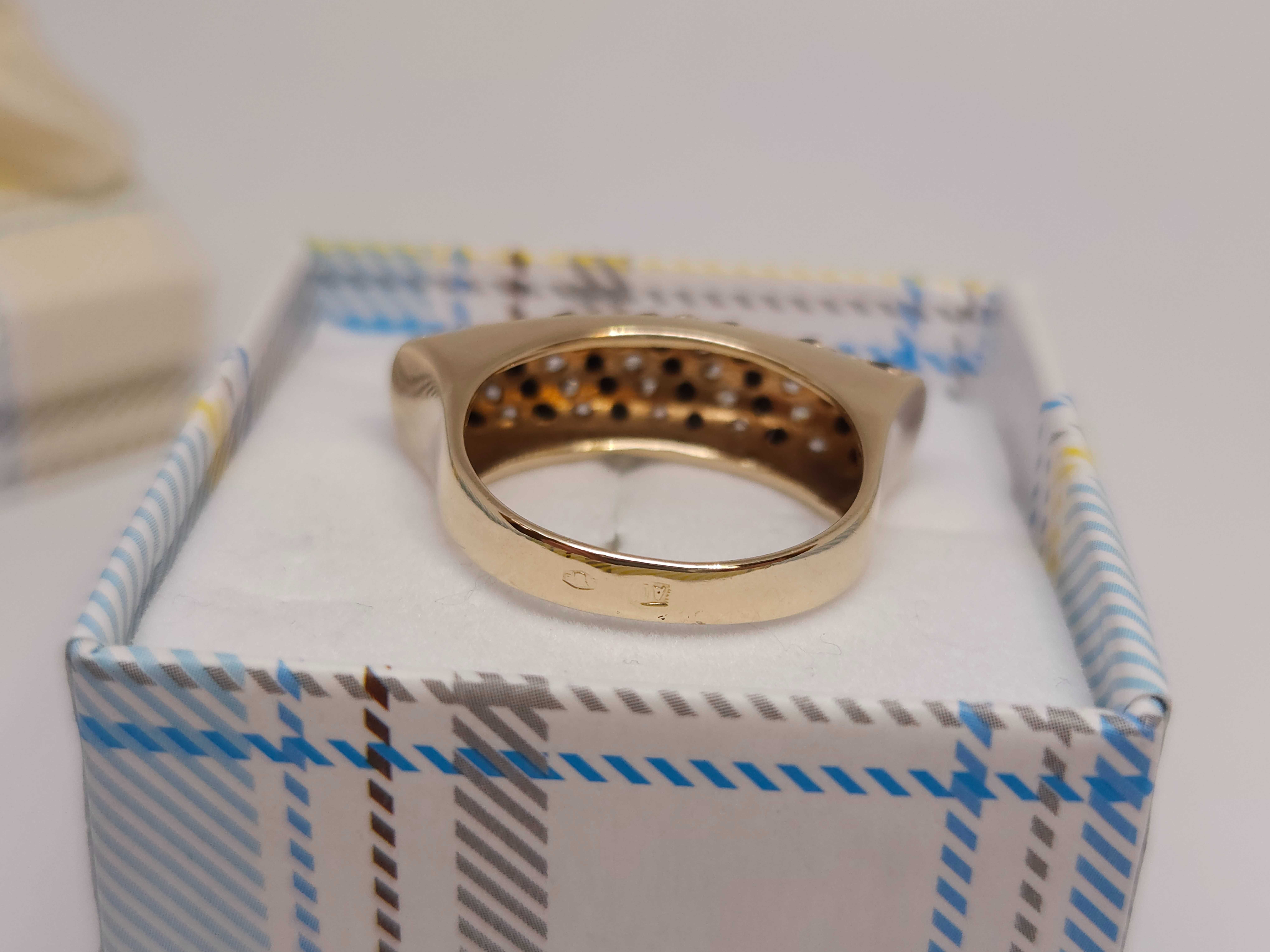 Śliczny złoty pierścionek 5,86g p585 roz. 16 /ST złoto
