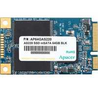 SSD-накопитель Apacer AS220 64GB mSATA SATAIII MLC (AP64GAS220B-1)