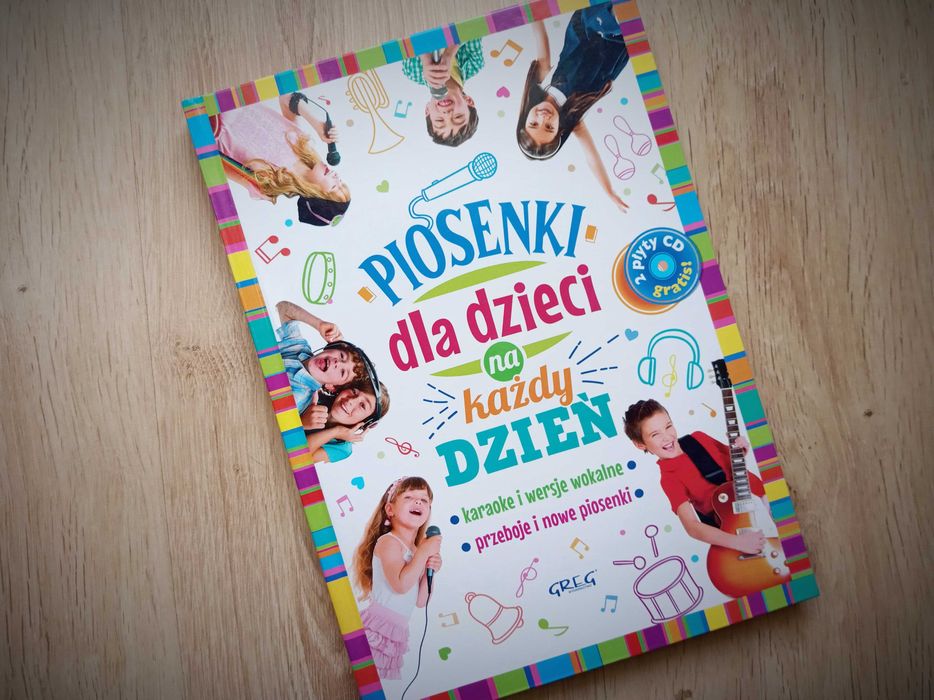 Książka muzyczna karaoke Piosenki dla dzieci na każdy dzień+2 płyty CD