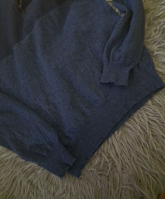 Granatowy sweter Gino Rossi wełna merino kaszmir