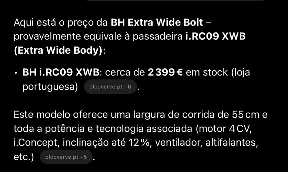 passadeira bh xwb