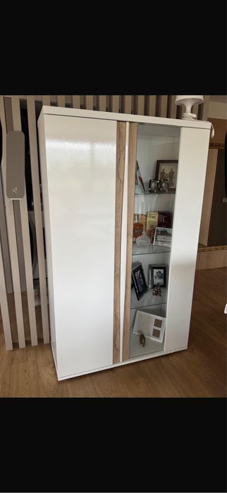 Cristaleira vitrine mesa de centro conjunto