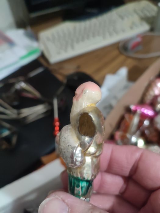 Новогодние игрушки,СССР, сахарница гжель